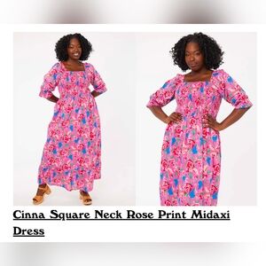 NWT Joanie Clothing Pink Floral Maxi Dress Size 16